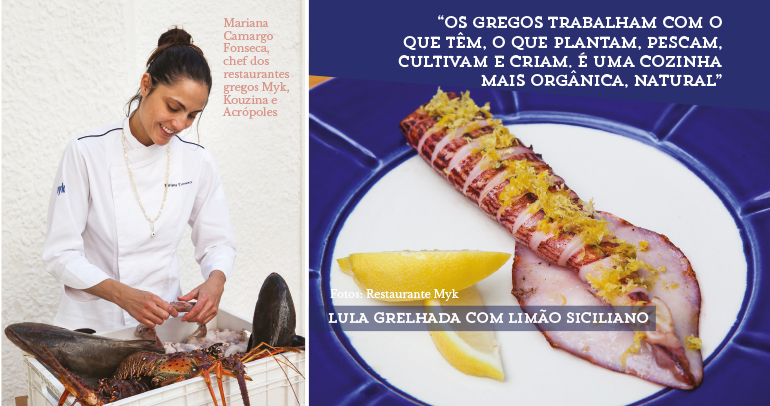 Mariana Camargo Fonseca, chef dos restaurantes gregos Myk, Kouzina e Acrópoles
