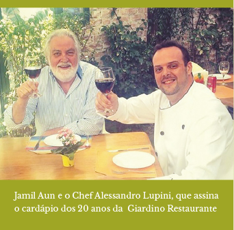 Jamil Aun e Chef Alessandro Lupini Giardino